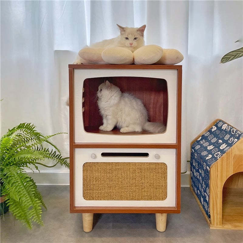 テレビ型2段キャットハウス