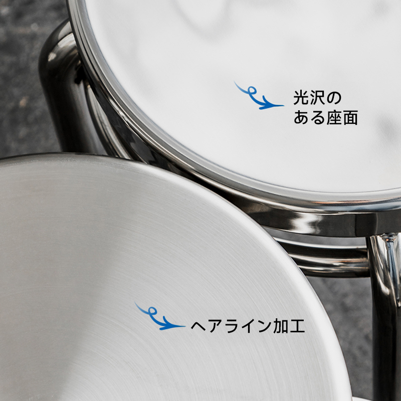 ステンレス製ラウンドスツール