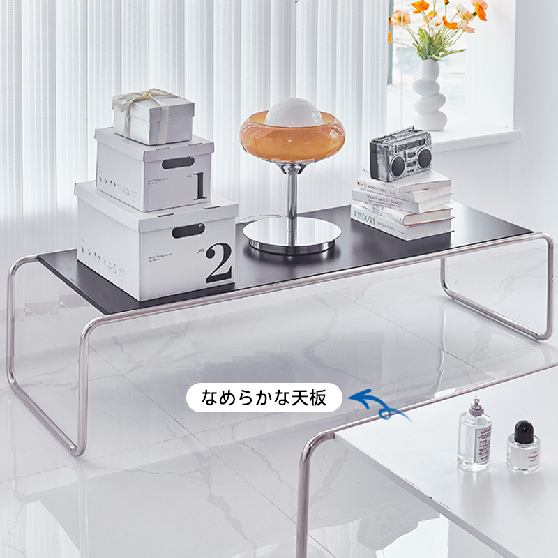 ステンレスフレームローテーブルセット