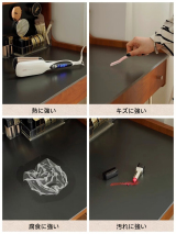 ツゲ材 隠し収納付き木製ドレッサー
