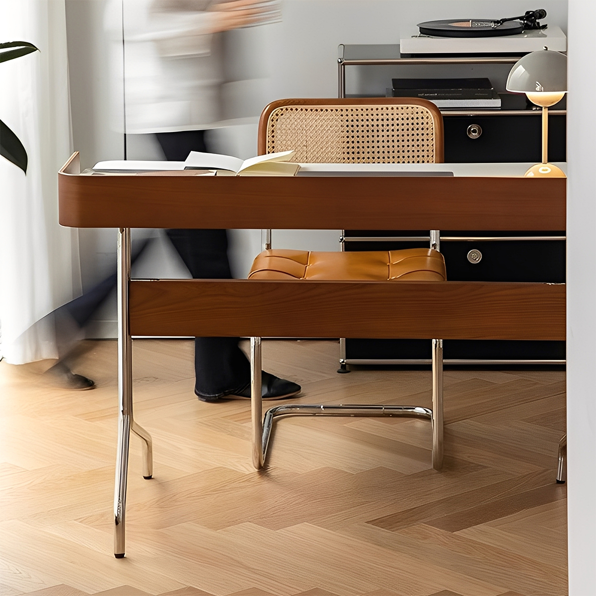 ホワイトアッシュ材 モダンデスク