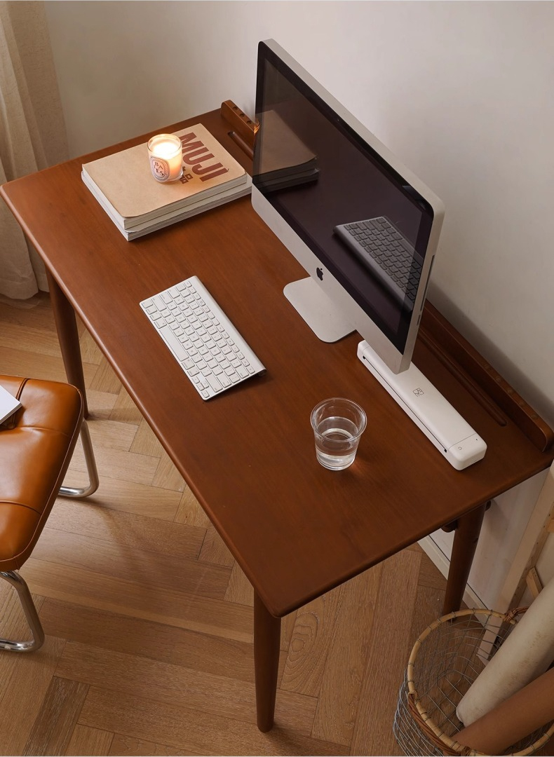ツゲ材 天然木多機能パソコンデスク | 使い勝手に配慮した収納が作業