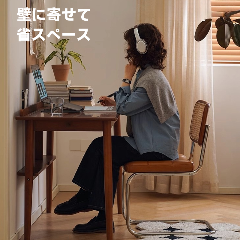 ツゲ材 天然木多機能パソコンデスク
