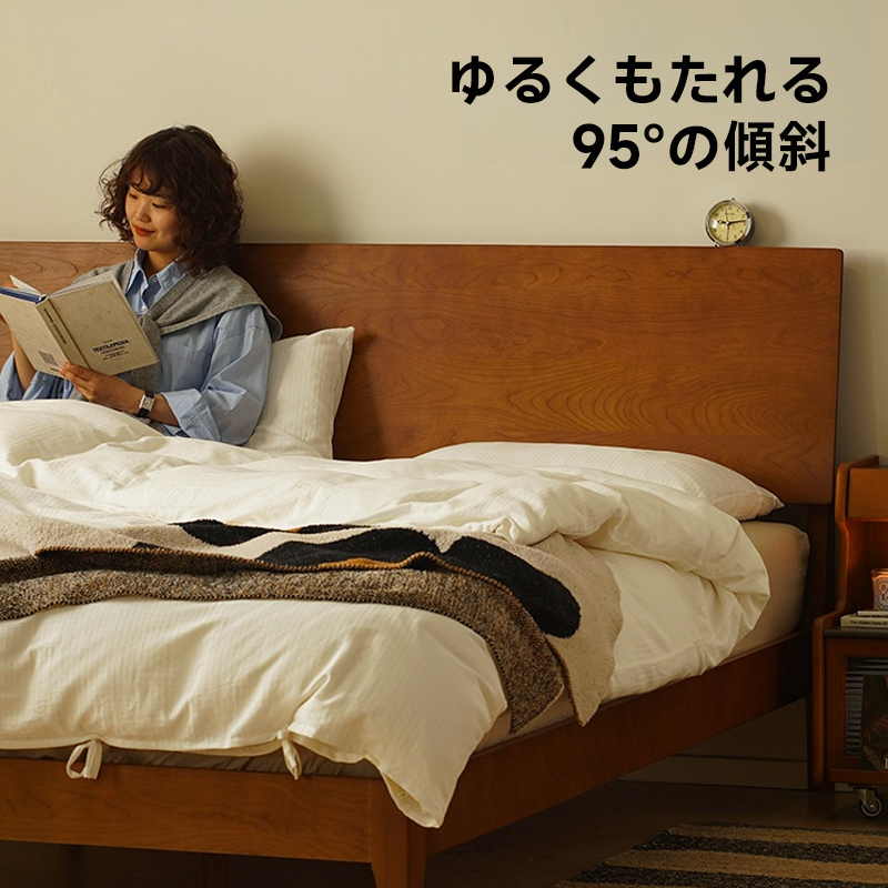 ツゲ材 天然木フレームコンフォートベッド