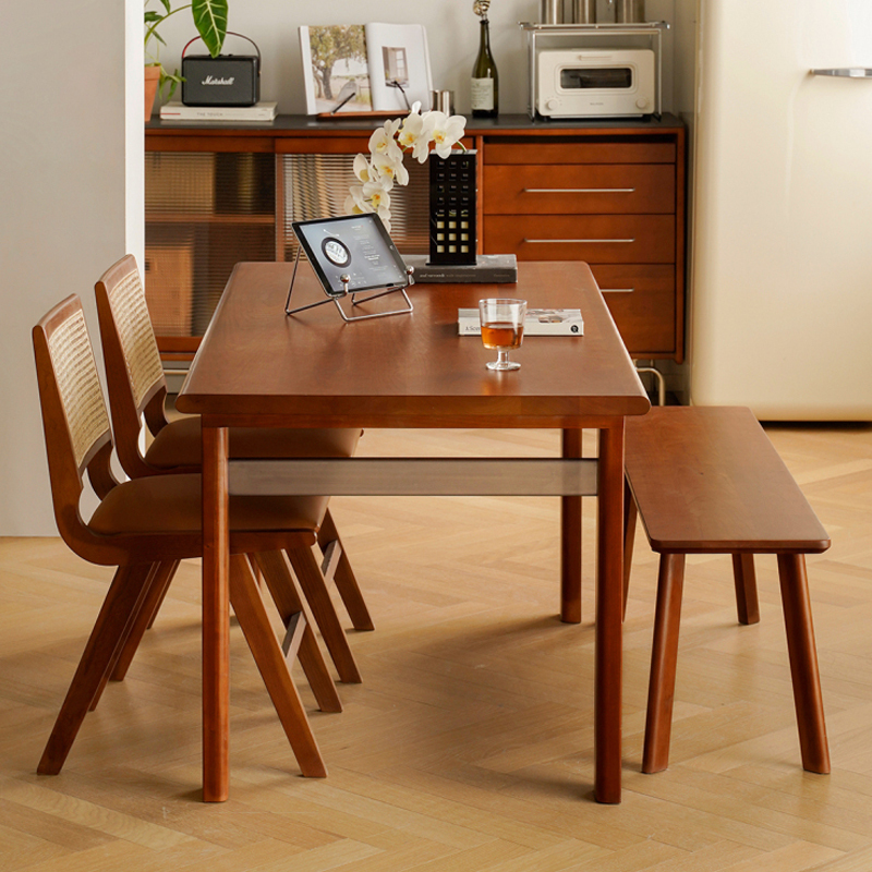チェリー材 シンプルデザインダイニングテーブル
