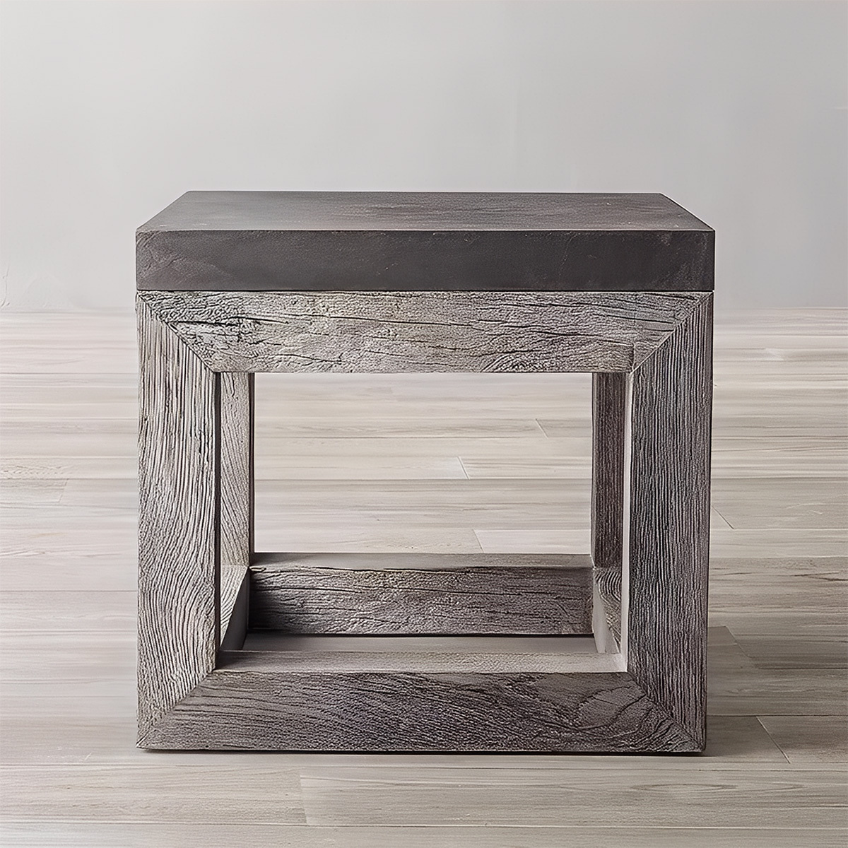 Cretone 天然木コンクリートサイドテーブル