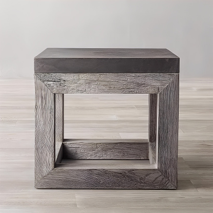 Cretone 天然木コンクリートサイドテーブル