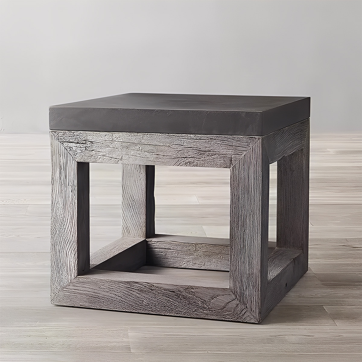 Cretone 天然木コンクリートサイドテーブル