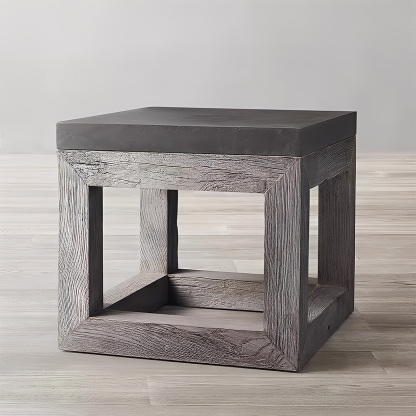 Cretone 天然木コンクリートサイドテーブル