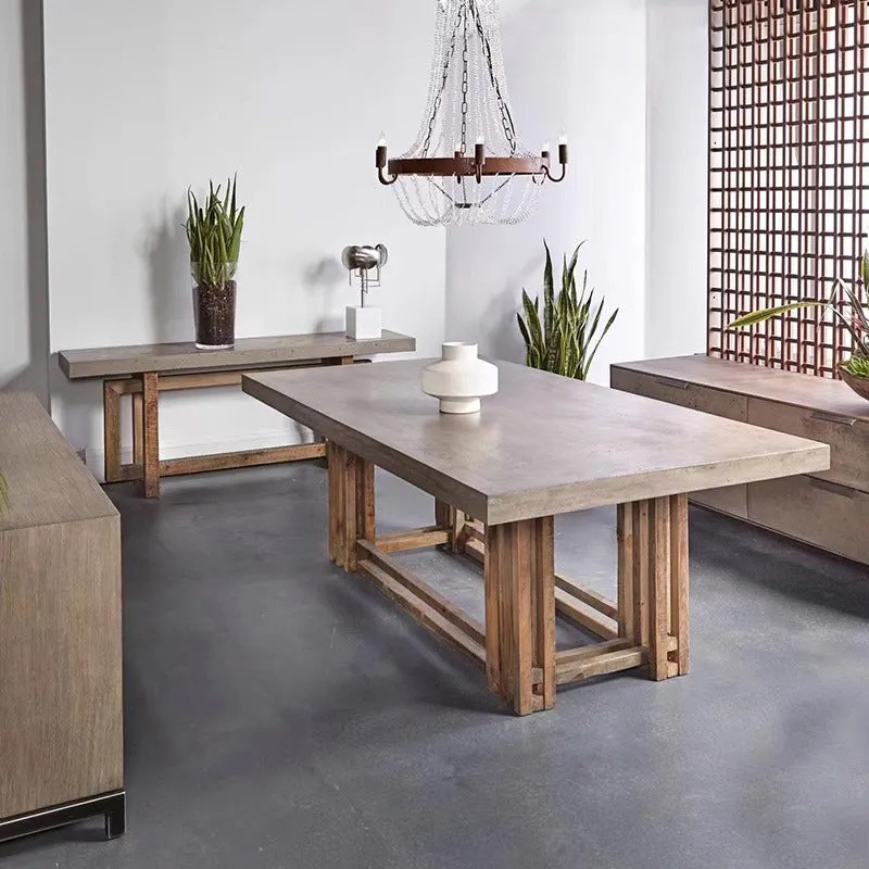 コンクリート&ウッドコーヒーテーブル 天然木コンクリートテーブル | 素材の対比で生まれる静謐な佇まい – CAGUUU