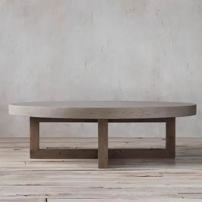 Cretone コンクリート円型テーブル