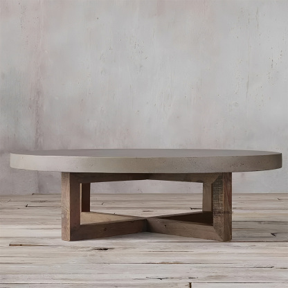 Cretone コンクリート円型テーブル
