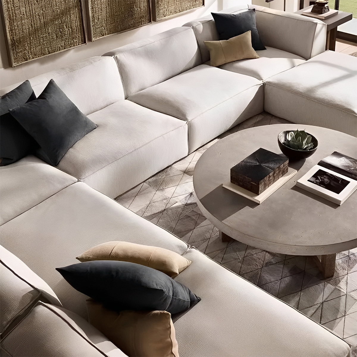 Cretone コンクリート円型テーブル