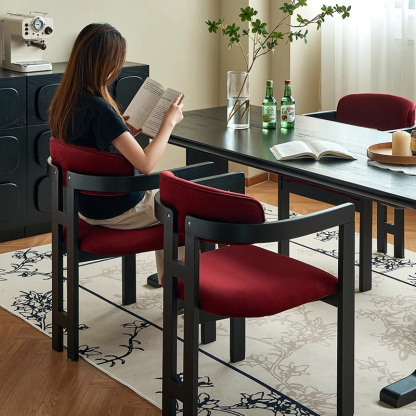 モダール生地エレガントダイニングチェア