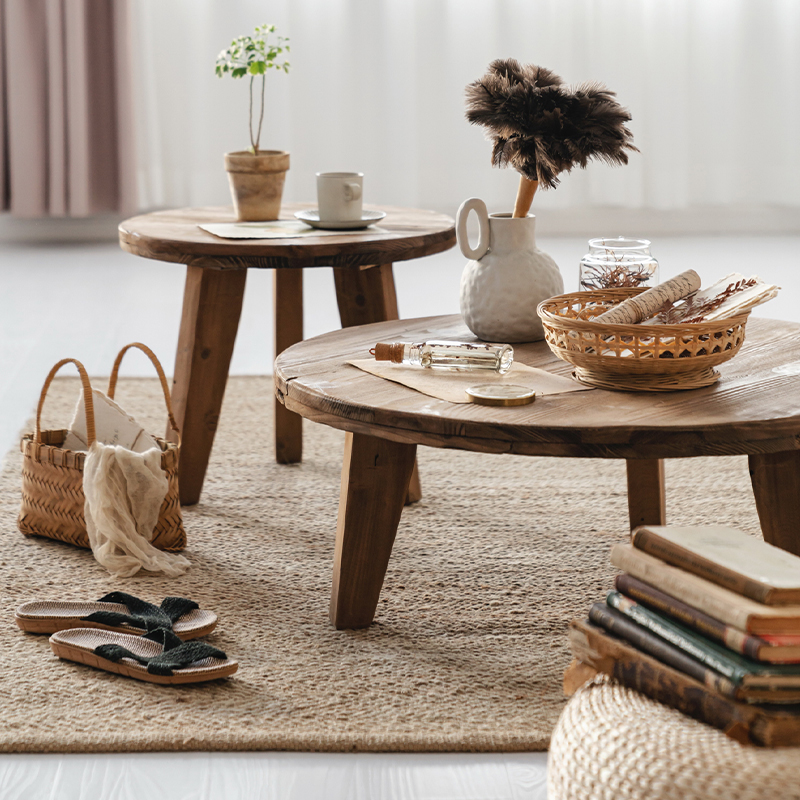 希少 ヴィンテージ Ikea Karljohan パイン無垢材 サイドテーブル 希少