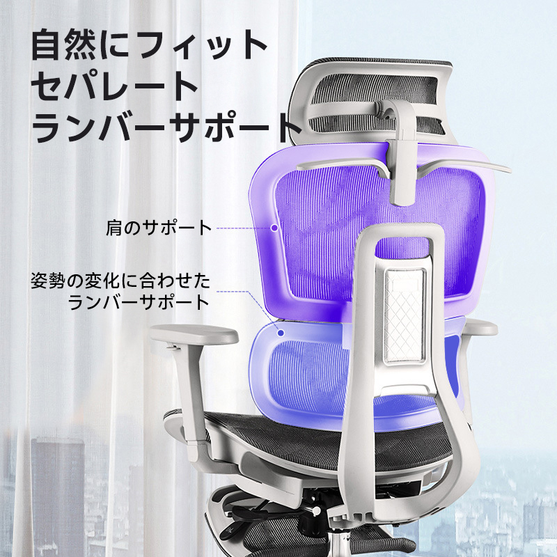 多機能アームレストフットレスト付きワーキングチェア