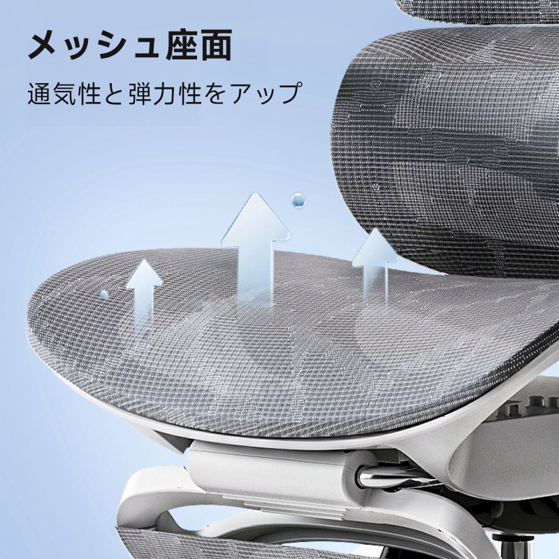 多機能アームレストフットレスト付きワーキングチェア