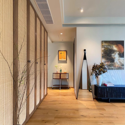 ラタン編みサイドボード