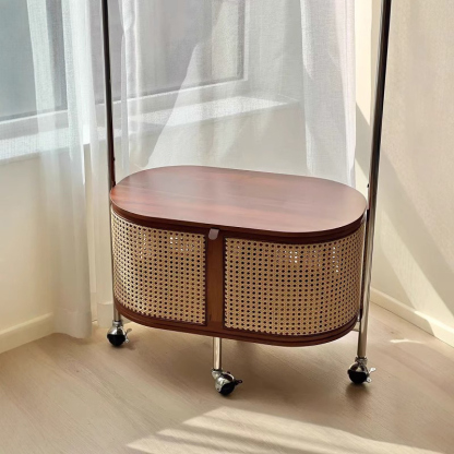 ラタン調ハンガーラック