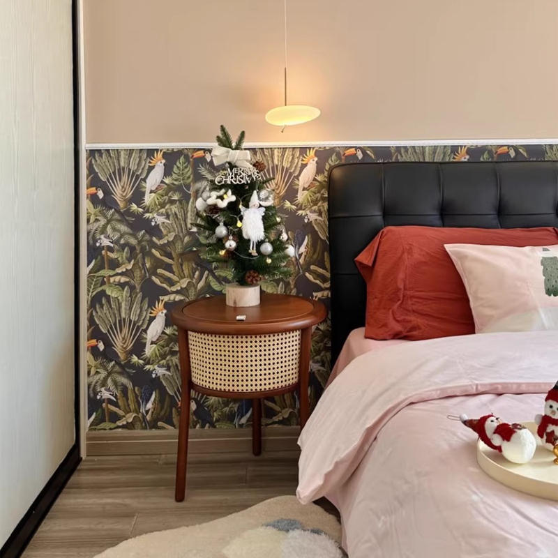 ラウンドラタンサイドテーブル