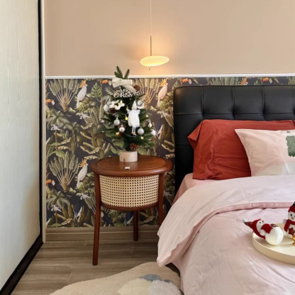 ラウンドラタンサイドテーブル