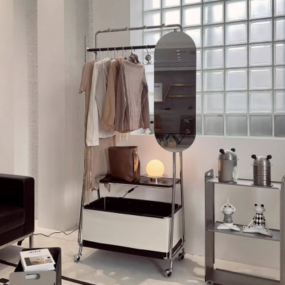 モダンキャスター付き多機能ハンガーラック