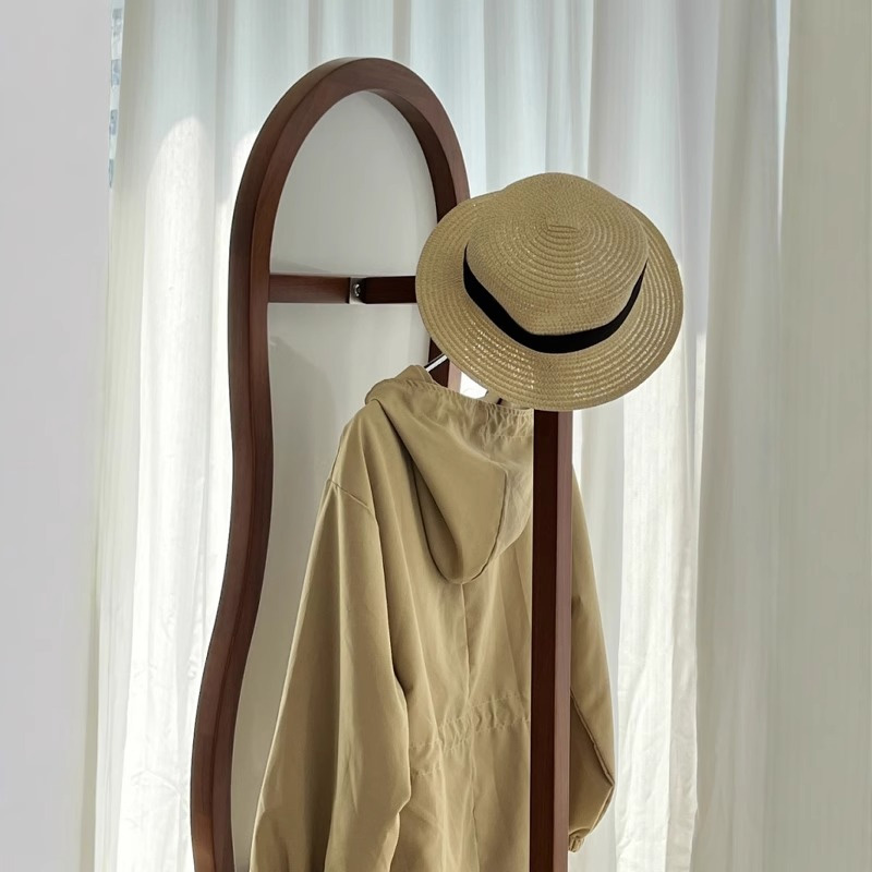 ハンガーラック付きスタンドミラー