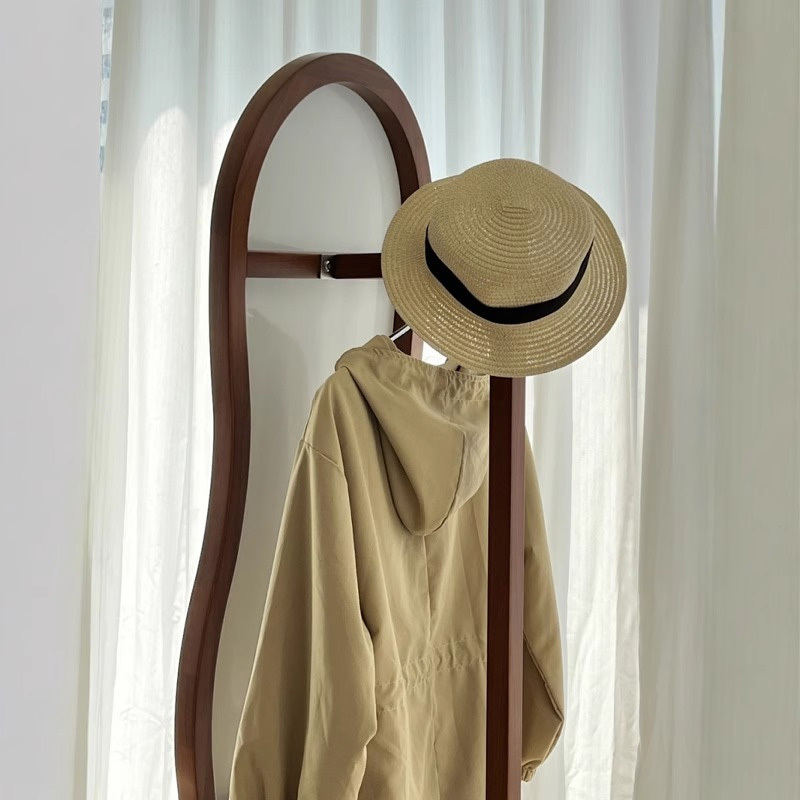 ハンガーラック付きスタンドミラー