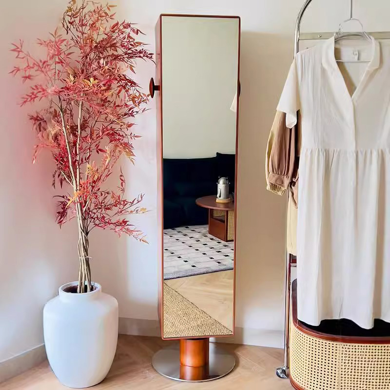 背面収納付き回転式全身ミラー