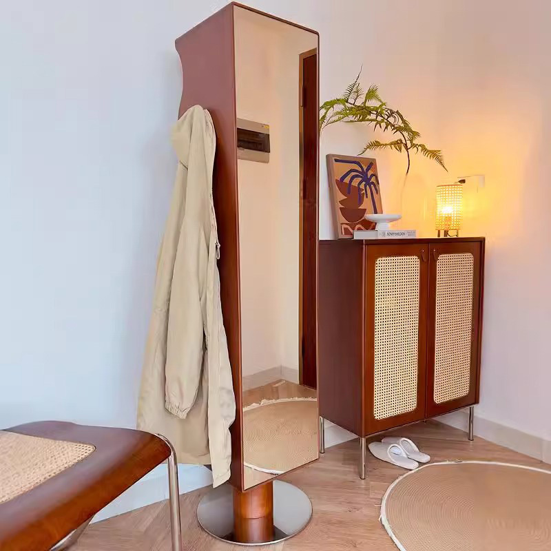 背面収納付き回転式全身ミラー