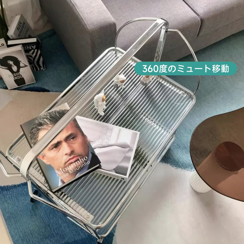 スタイリッシュメタル折りたたみワゴン