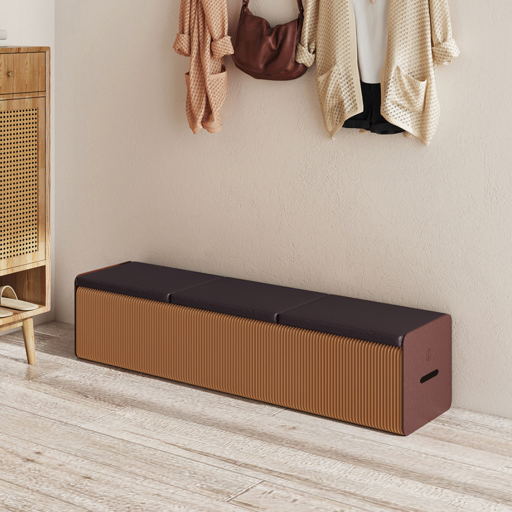 Kraft Paper ソファスツール｜自由にサイズ調整できる一体型折り畳み式