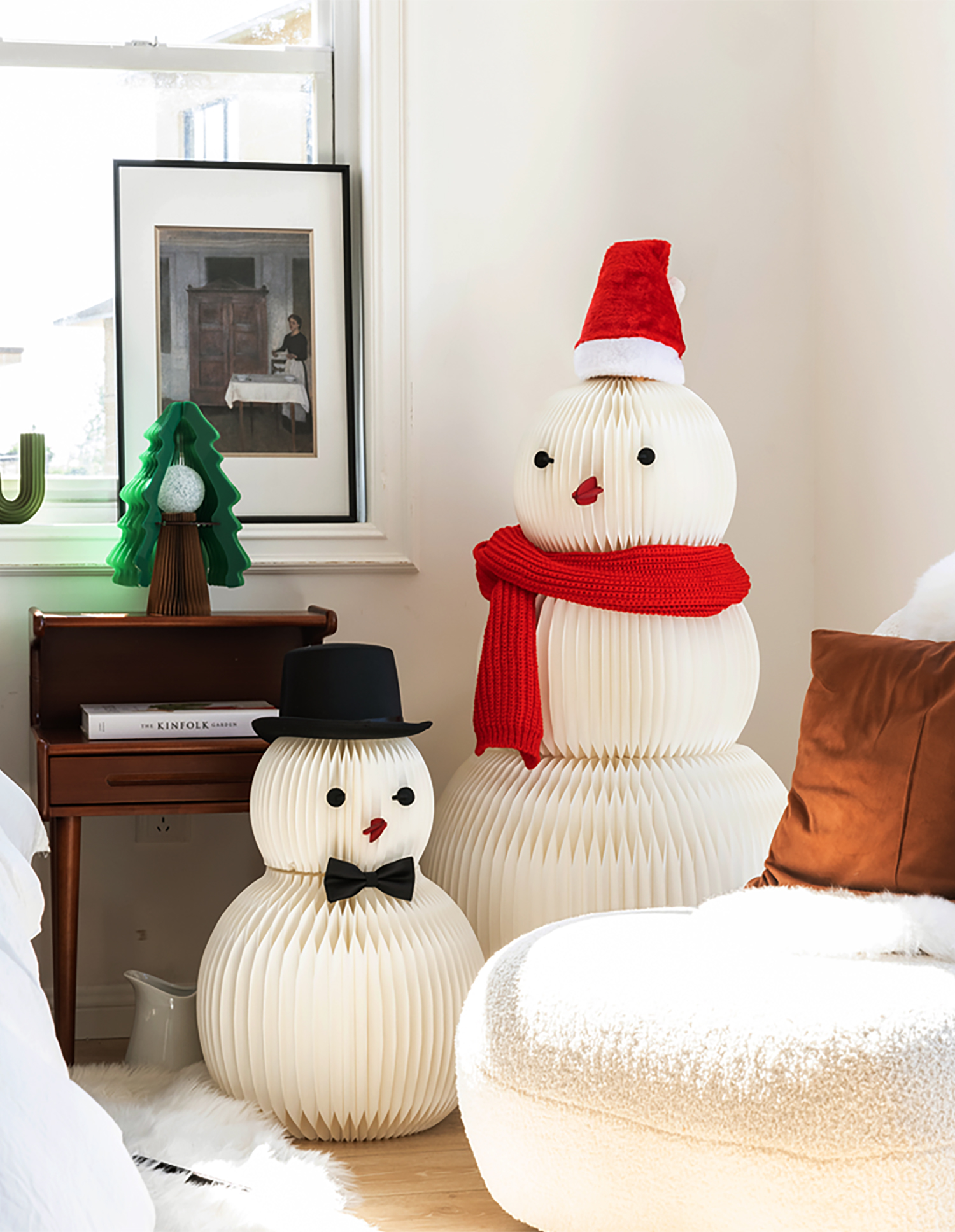 スノーマン木製オブジェ ラッセントレー Larssons Tra スノーマンD オブジェ 置物 置き物