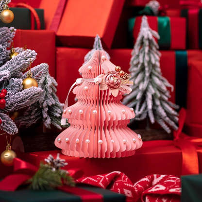 Kraft Paper 4タイプアートクリスマスツリー | 簡単に設置できるエコ