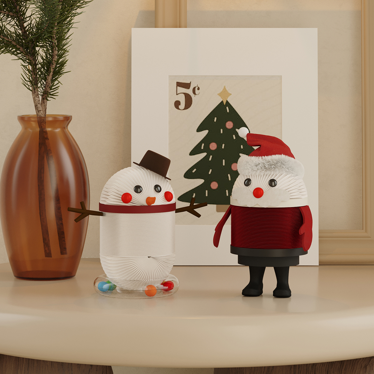 Kraft Paper 北欧風クリスマスペーパーオブジェ