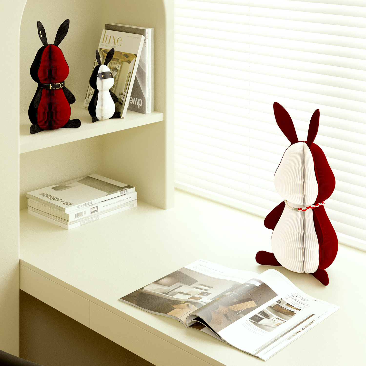 Kraft Paper アニマルペーパーオブジェ | 折りたたみ可能なクラフト紙