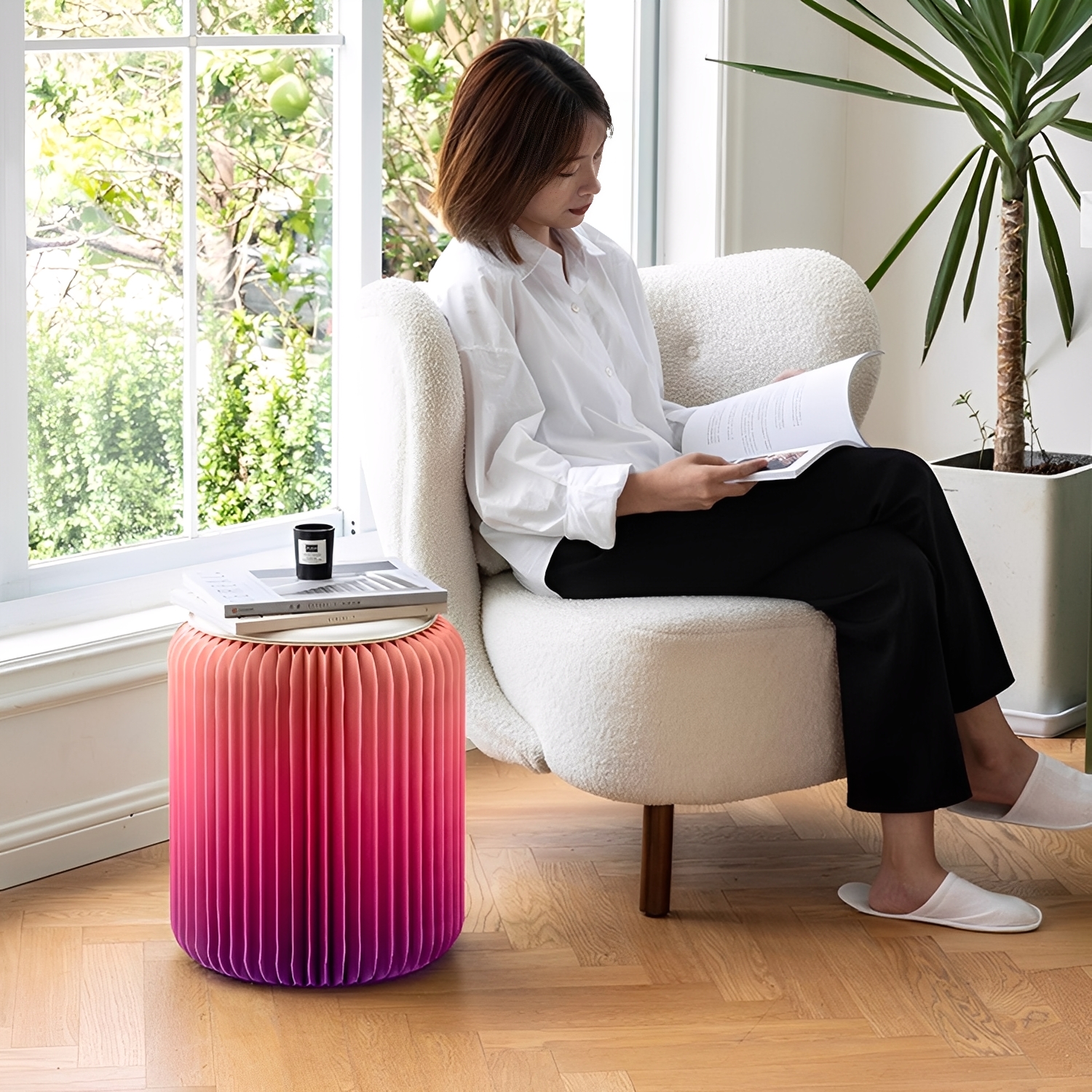 Kraft Paper クラフト紙折りたたみスツール