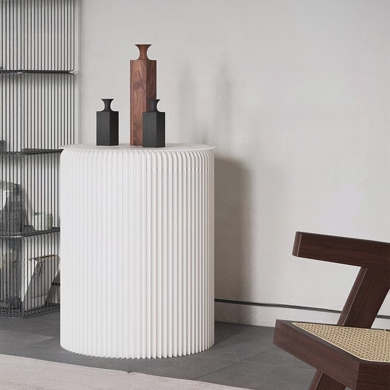 Kraft Paper クラフト紙サイドテーブル | 軽量で高耐荷重、リサイクル