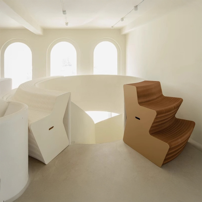 クラフト紙展示台