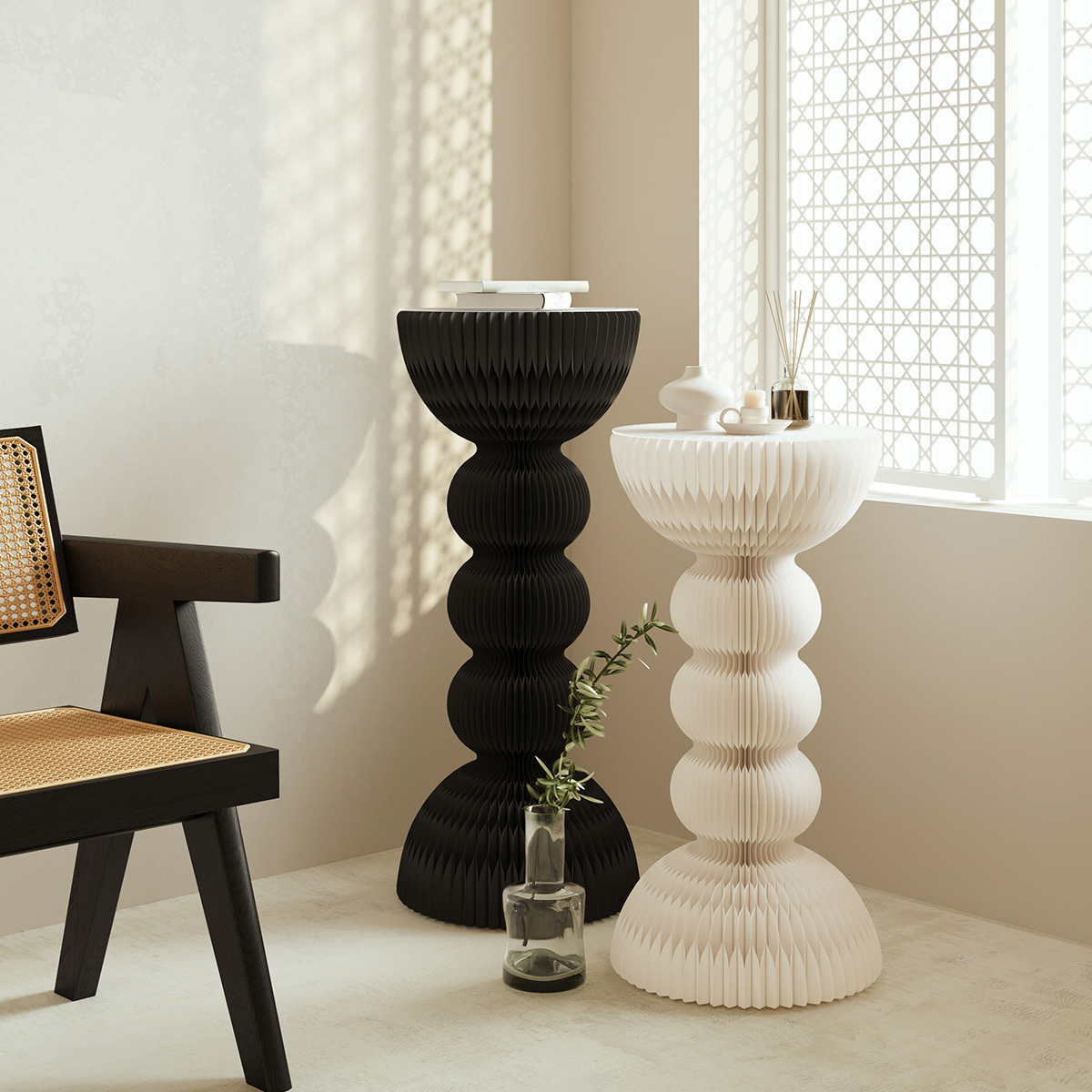 Kraft Paper クラフト紙モダンサイドテーブル