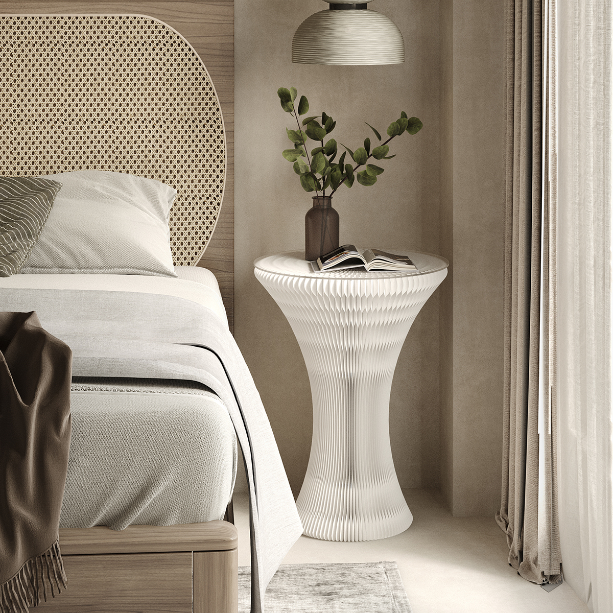 Kraft Paper 北欧風クラフト紙サイドテーブル