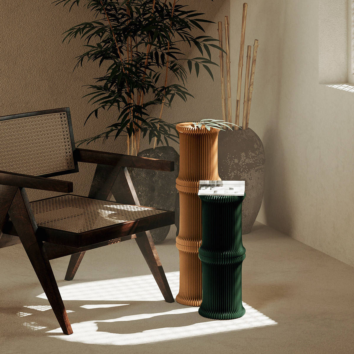 Kraft Paper クラフト紙スタッキングサイドテーブル