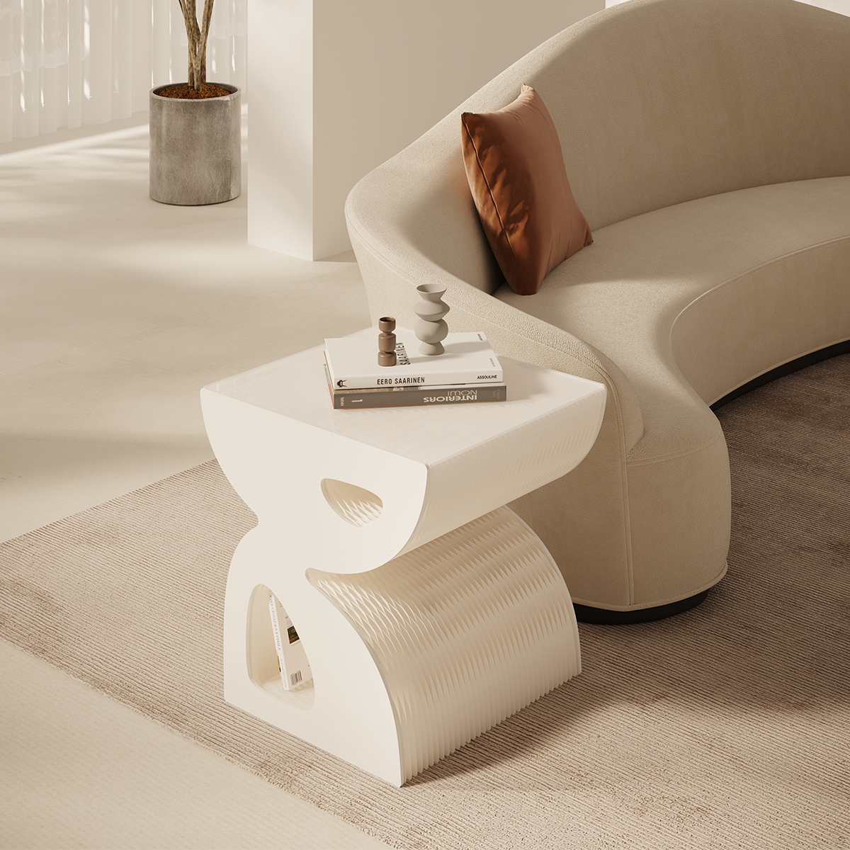 Kraft Paper クラフト紙エレガントウェーブテーブル