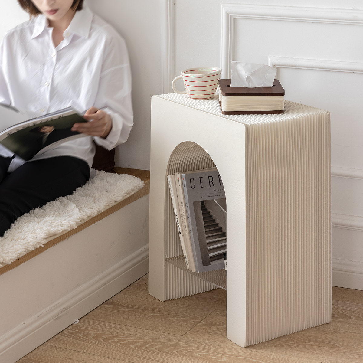 Kraft Paperアーチ型サイドテーブル