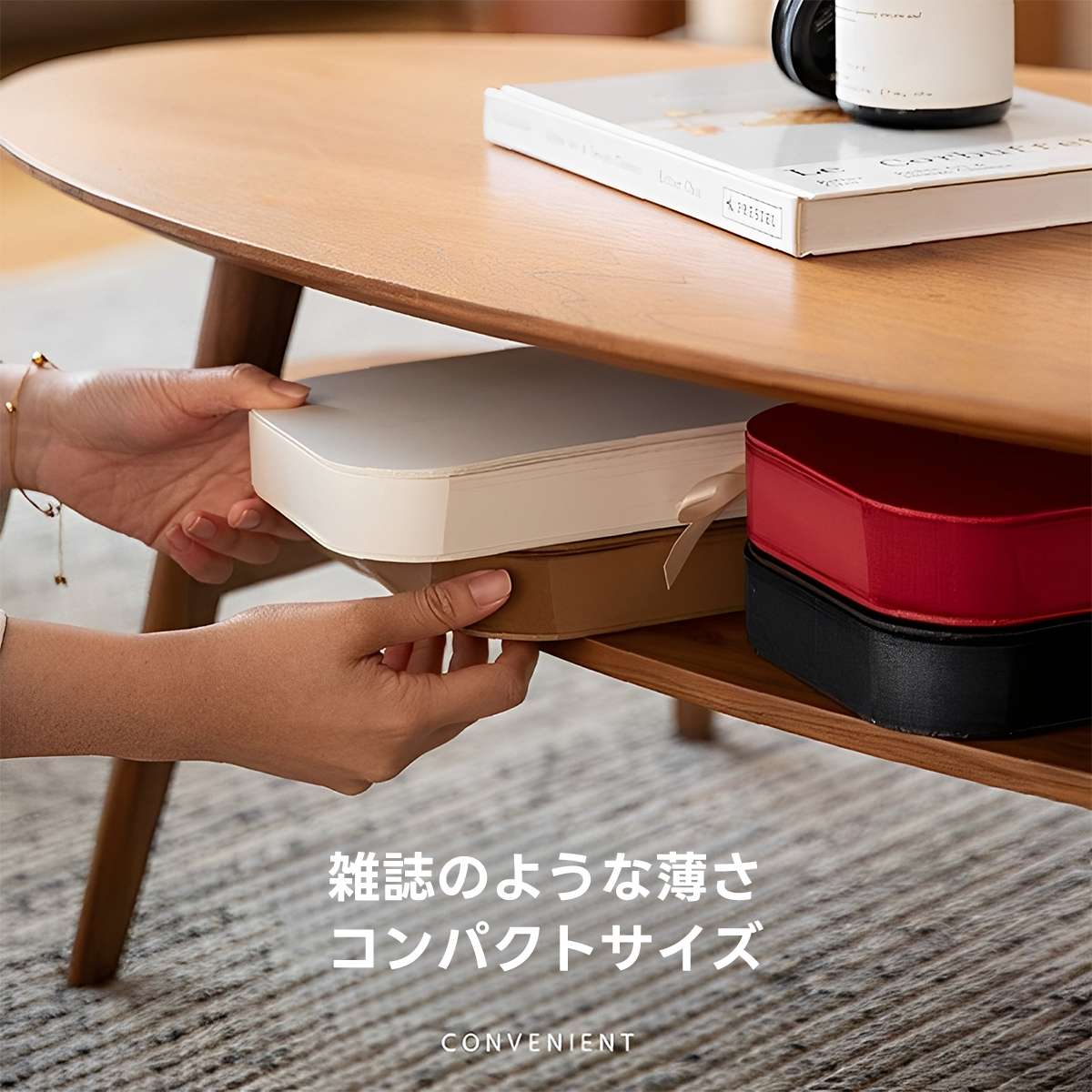 Kraft Paper 折りたたみ クラフト紙ラウンドスツール