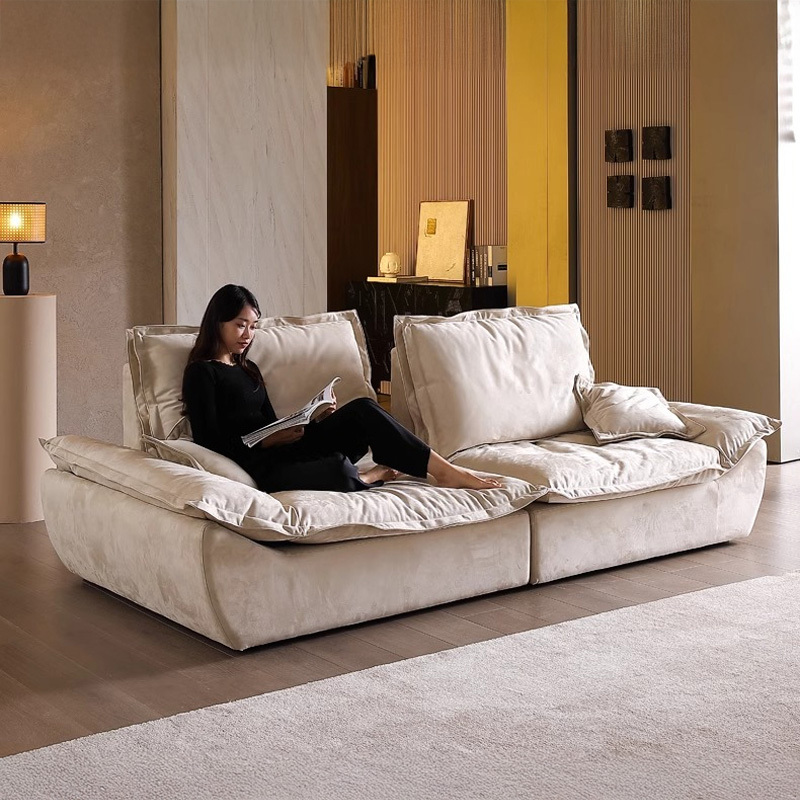 取り外せるクッション付きスライド式ワイドソファ【カスタマイズ可】