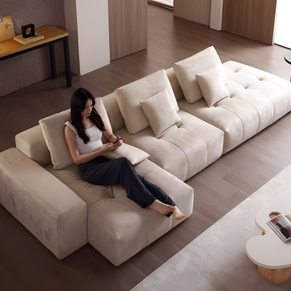 スエード調イタリアンモダンソファ【カスタマイズ可】 – CAGUUU