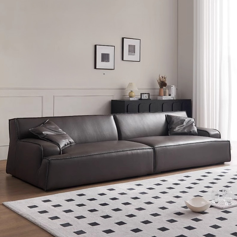 高級レザーリビングソファ