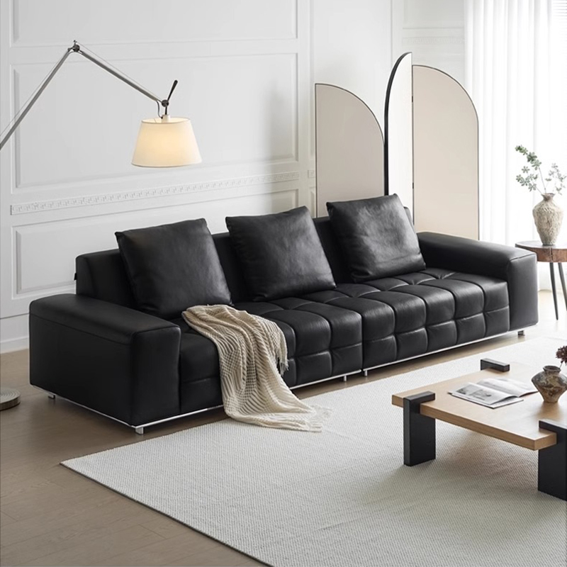 モジュールデザイン本革ソファ