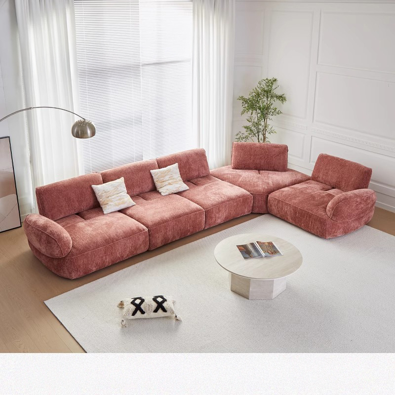 モジュール式シェニールソファ